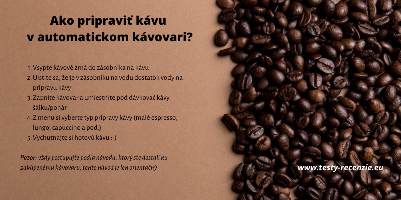Ako pripraviť kávu v automatickom kávovari?